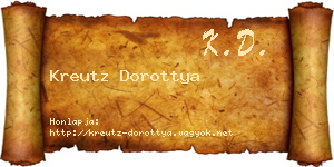 Kreutz Dorottya névjegykártya